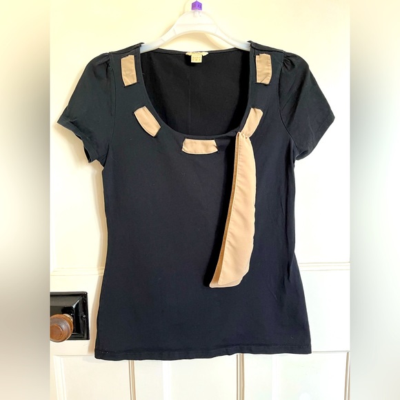 Monsoon Tops - Monsoon Tshirt Top Black Stretchy Cotton Size 12